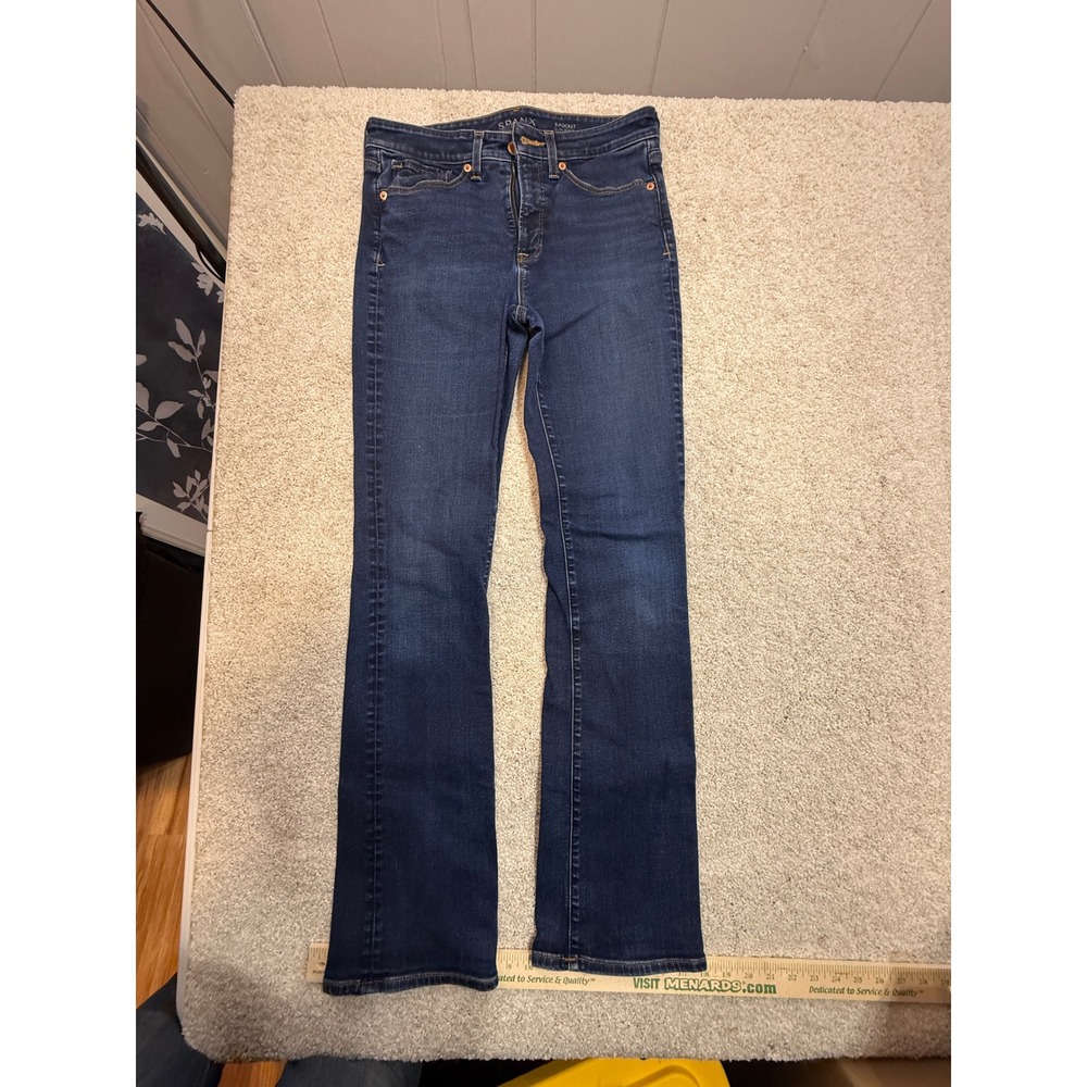 Spanx 5-Pocket Slim Boot Jeans Dark Wash Blue Denim Size 28 Womens
